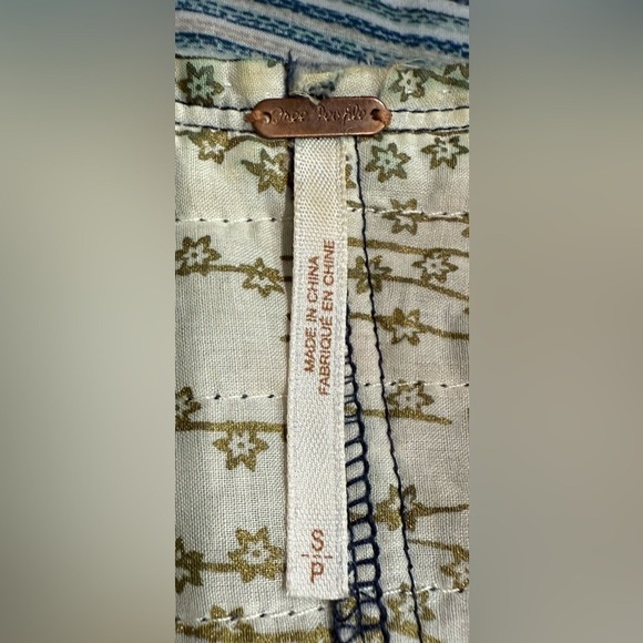 Free People Meadow Navy and Pink Floral Bomber Jacket - Picture 7 of 8